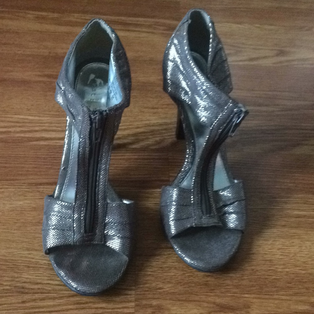 Sparkly Silver Heels